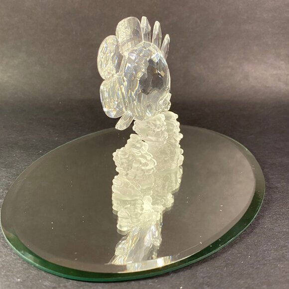 Swarovski large Crystal Butterfly Fish Figurine Clear on Reef W/ display mirror - Picture 4 of 10